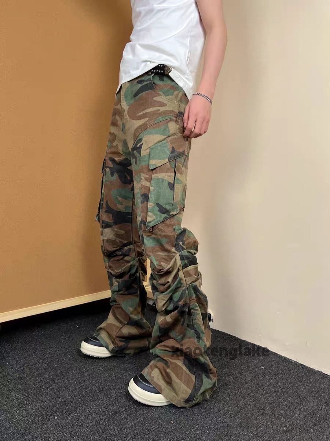 Designer × Japanese Brand × Vintage utility punk grunge bootcut flared pleased cargo pants Size US 30 / EU 46 - 2 Thumbnail