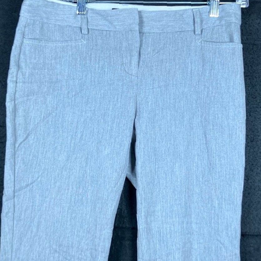Express Express Womens Pants Gray Columnist Mid Rise Straight Leg Stretch 6R Size 28" / US 6 / IT 42 - 2 Thumbnail