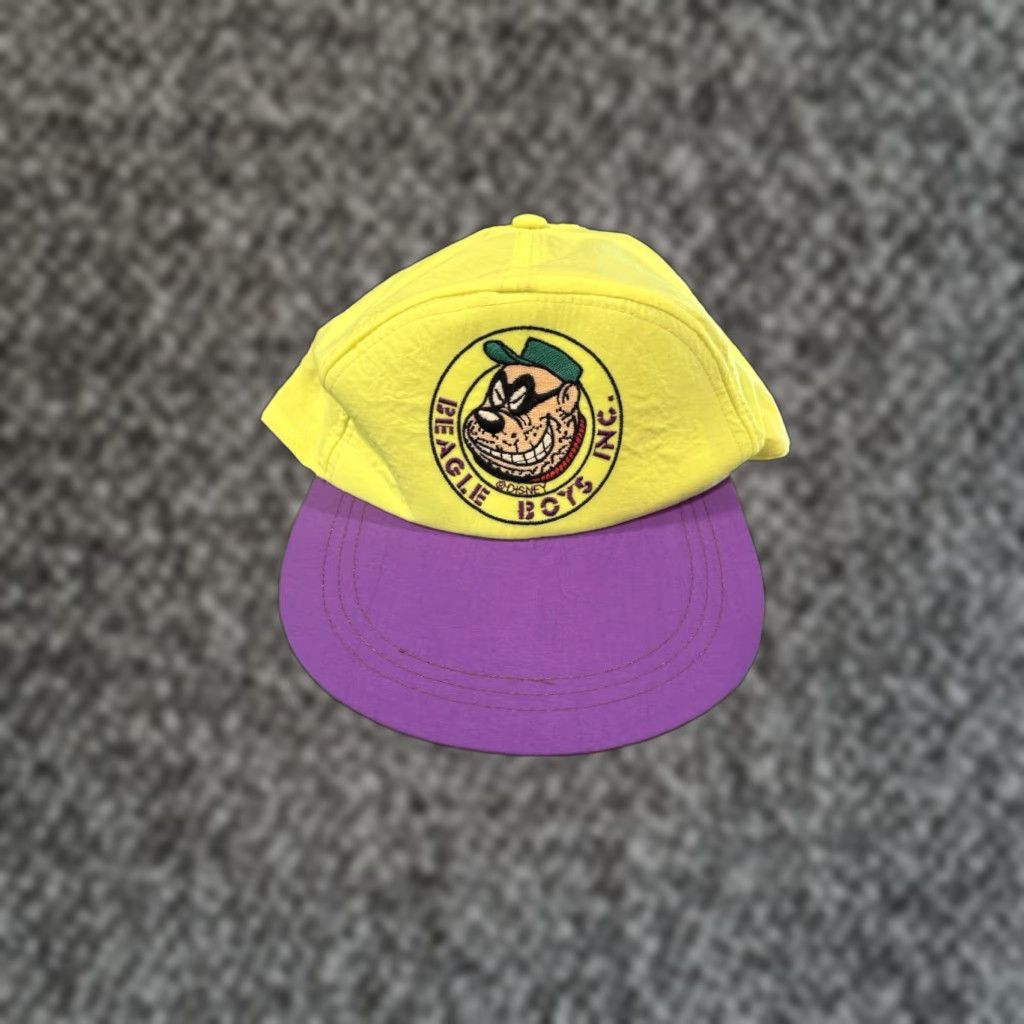 Vintage VINTAGE Beagle Boys Inc. 90s Nylon Strapback Hat Cap TG Australia 5 Panel Yellow Casual Men One Size Adjustable Lightwear Cartoon Size ONE SIZE - 1 Thumbnail