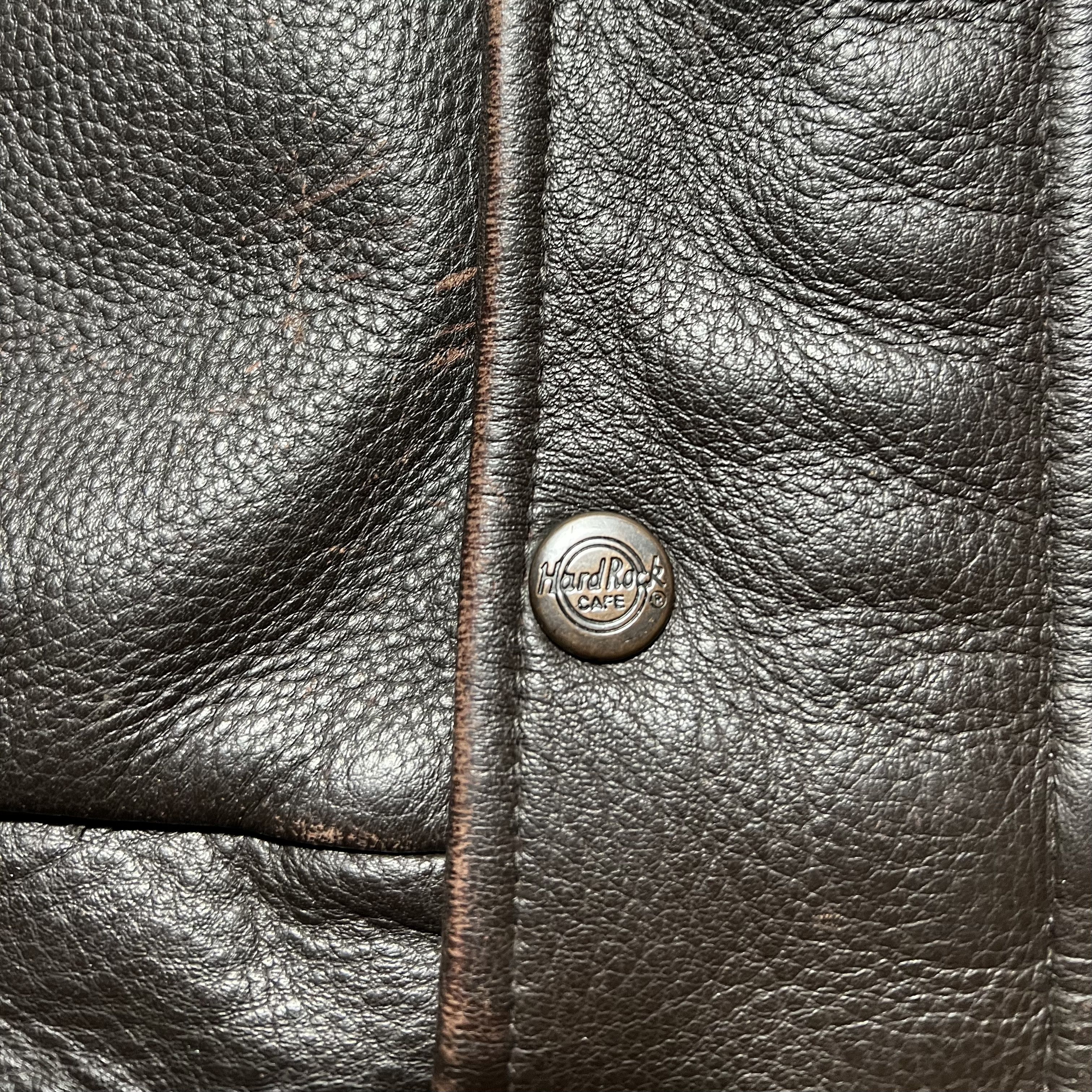 Hard Rock Cafe × Leather × Vintage Hard Rock Leather jacket Size US XL / EU 56 / 4 - 4 Thumbnail
