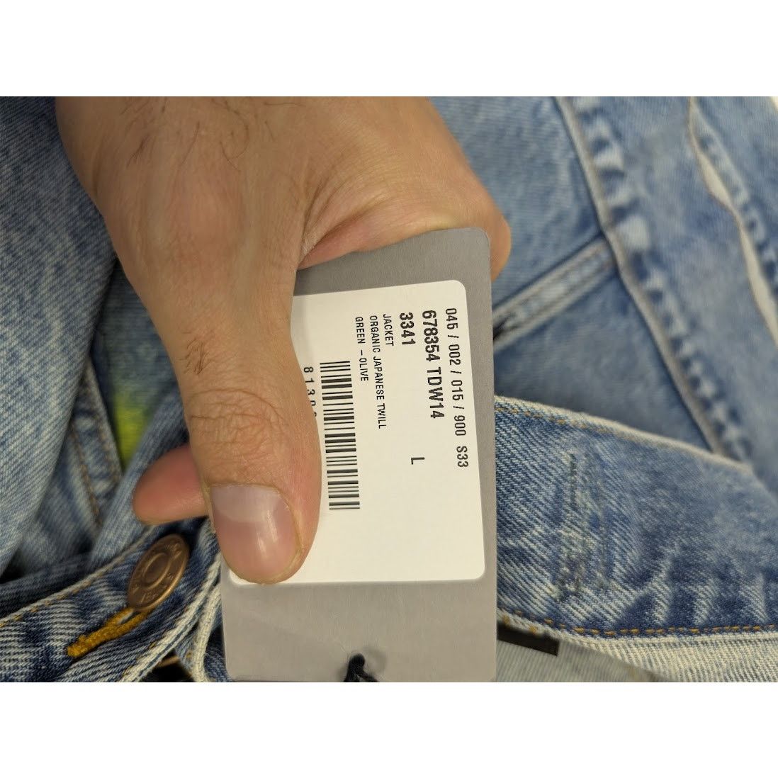 Balenciaga o1rshd1 Denim Organic Japanese Twill Jacket in Green/Olive L Size US L / EU 52-54 / 3 - 20 Thumbnail