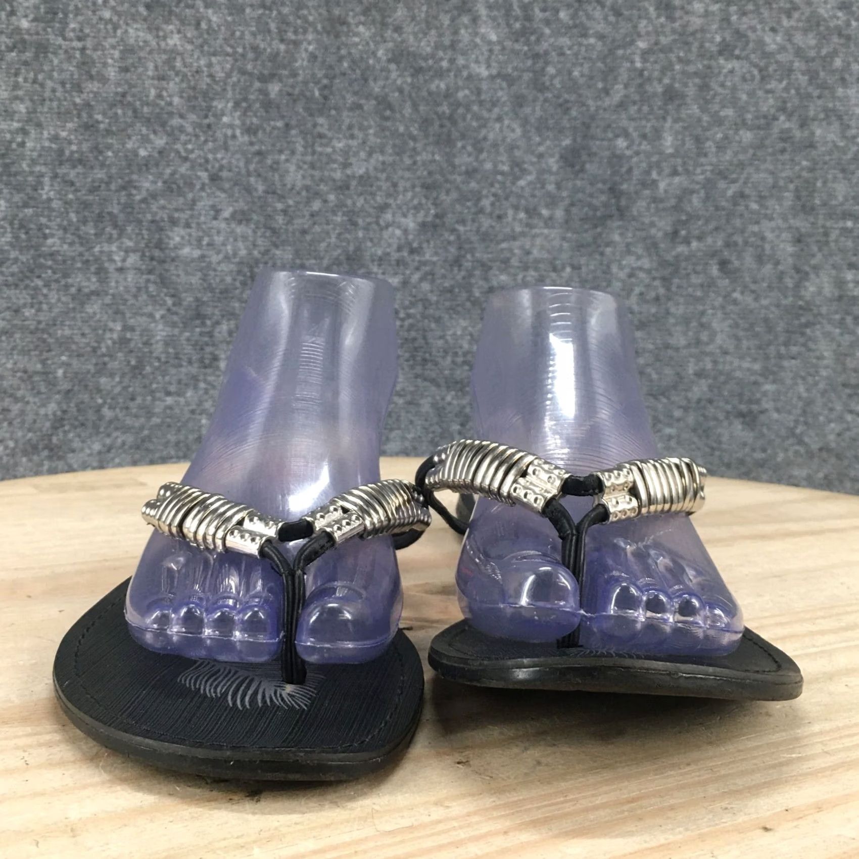 Vintage CL By Laundry Sandal Womens 10 Black Flip Flop Thong Slip On Casual Comfort Mens? Womens Size US 10 / IT 40 - 5 Thumbnail