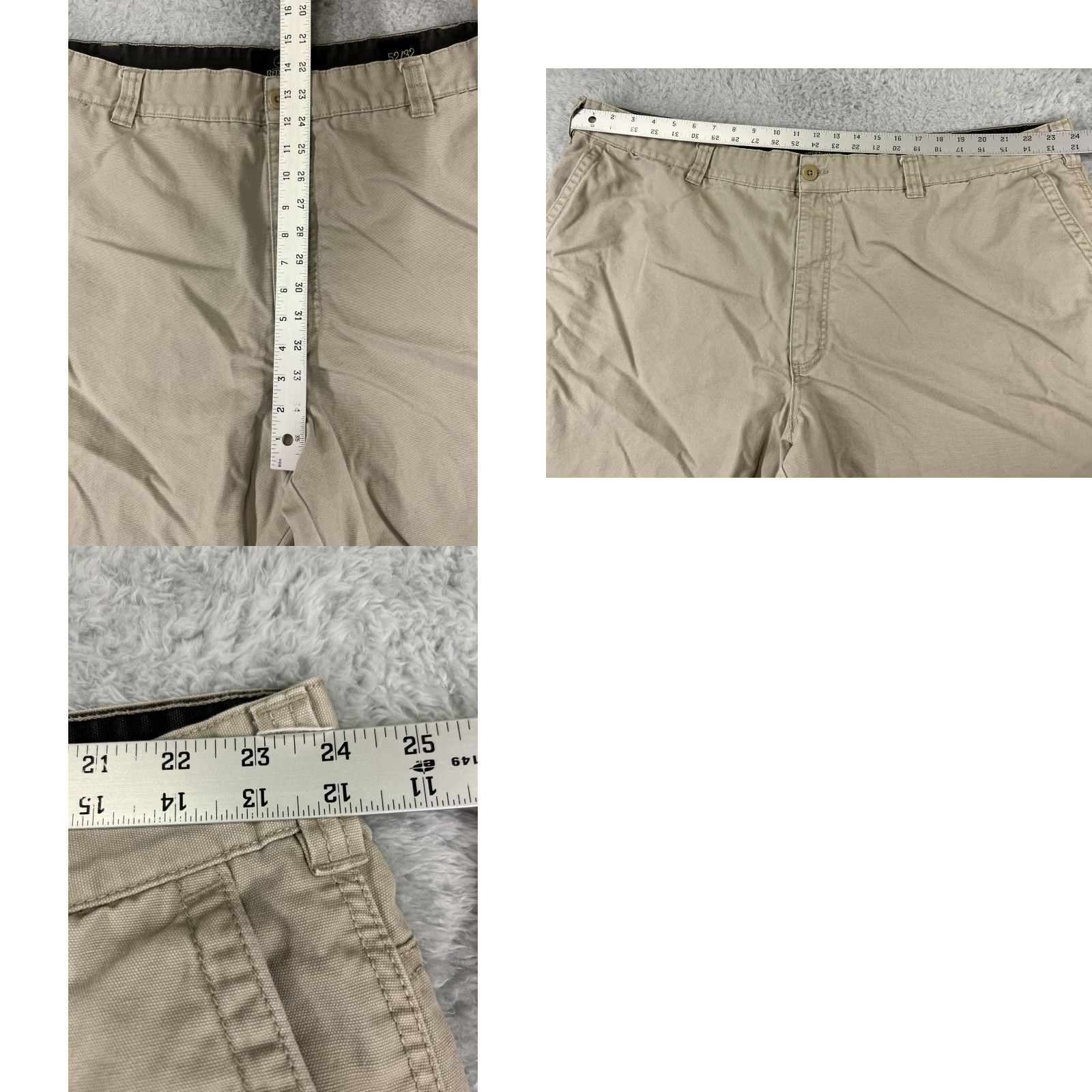 Vintage RedHead Pants Men Khaki 48x24 Cotton Canvas Flat Front Regular Regular Beige Adjustable? Size US 32 / EU 48 - 9 Thumbnail