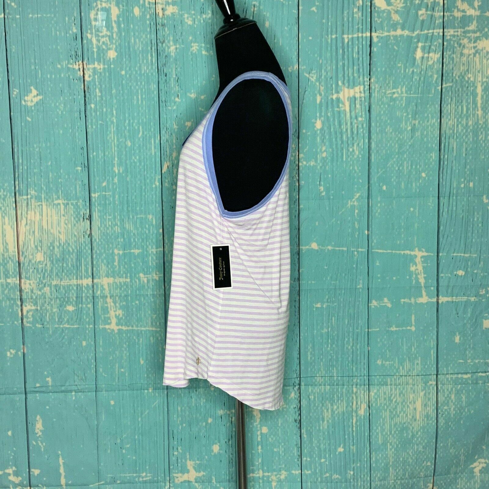 Juicy Couture Juicy Couture Purple White Stripe Racerback Tank Top size M Size M / US 6-8 / IT 42-44 - 6 Thumbnail