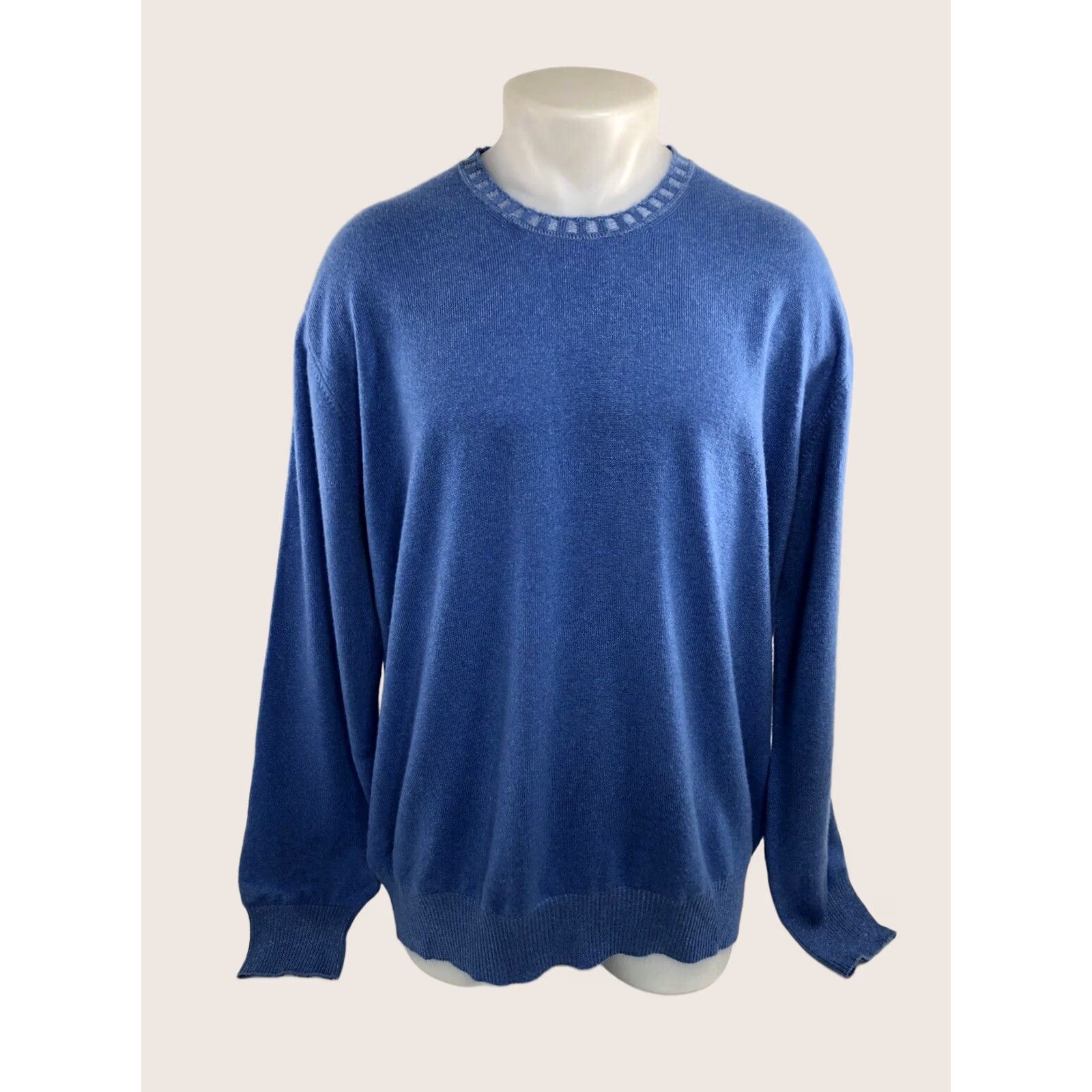 Vintage WERNER SCHERER ITALY 100% CASHMERE Mens Sweater 58 Blue Pullover Shirt Size US XXL / EU 58 / 5 - 1 Thumbnail