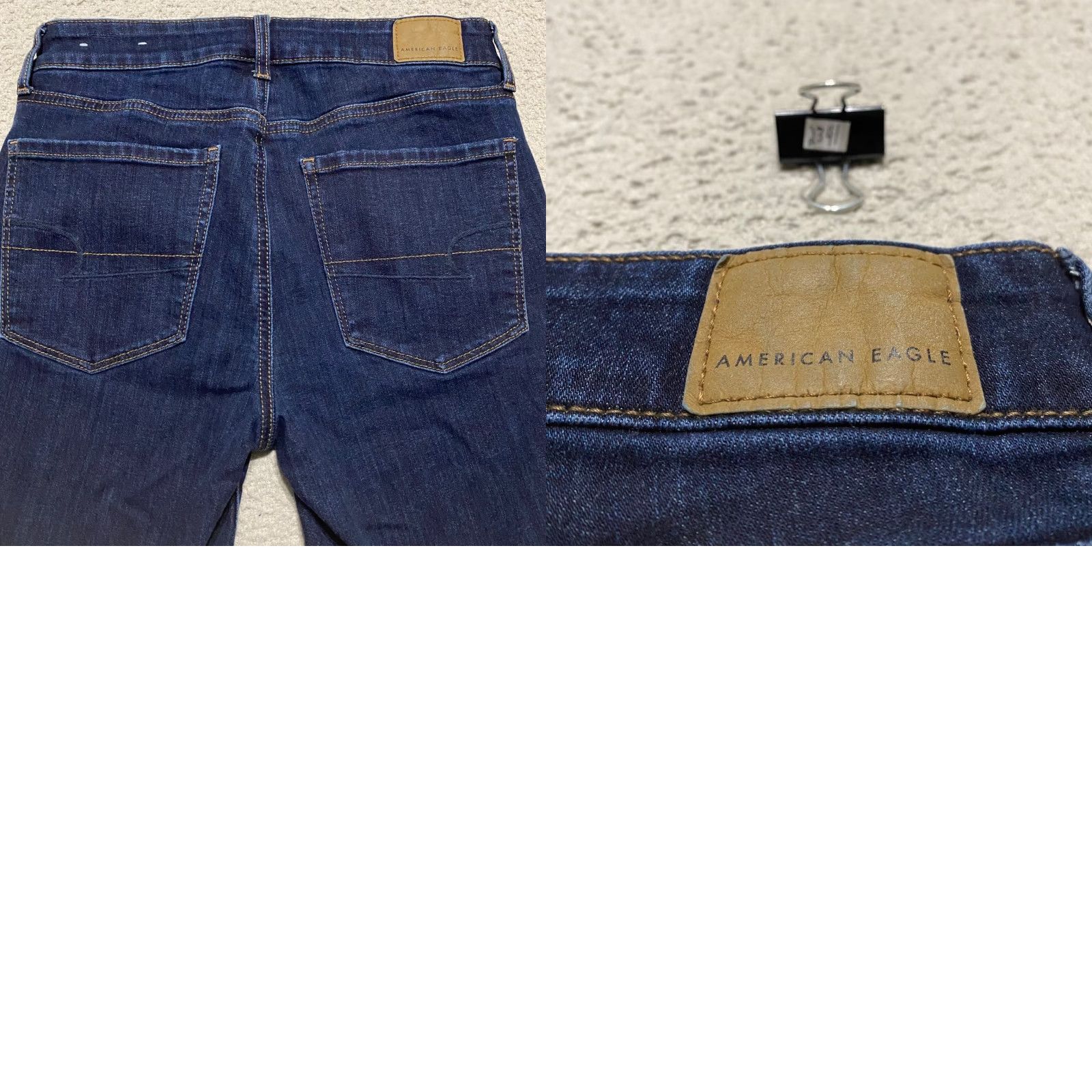 American Eagle Outfitters American Eagle Womens sz 6 Jeans Blue Denim Dark Wash High Rise Skinny Leg Size 28" / US 6 / IT 42 - 9 Thumbnail