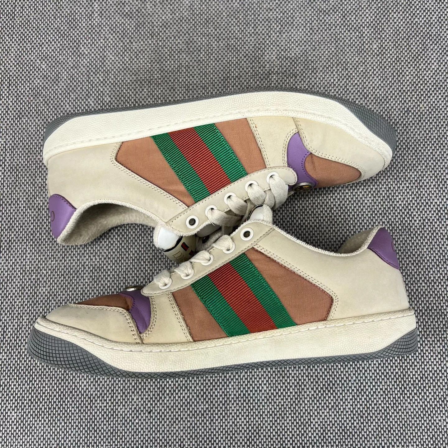 Gucci Gucci Rhyton Sneakers Gray Purple 37 Size US 7 / IT 37 - 2 Thumbnail