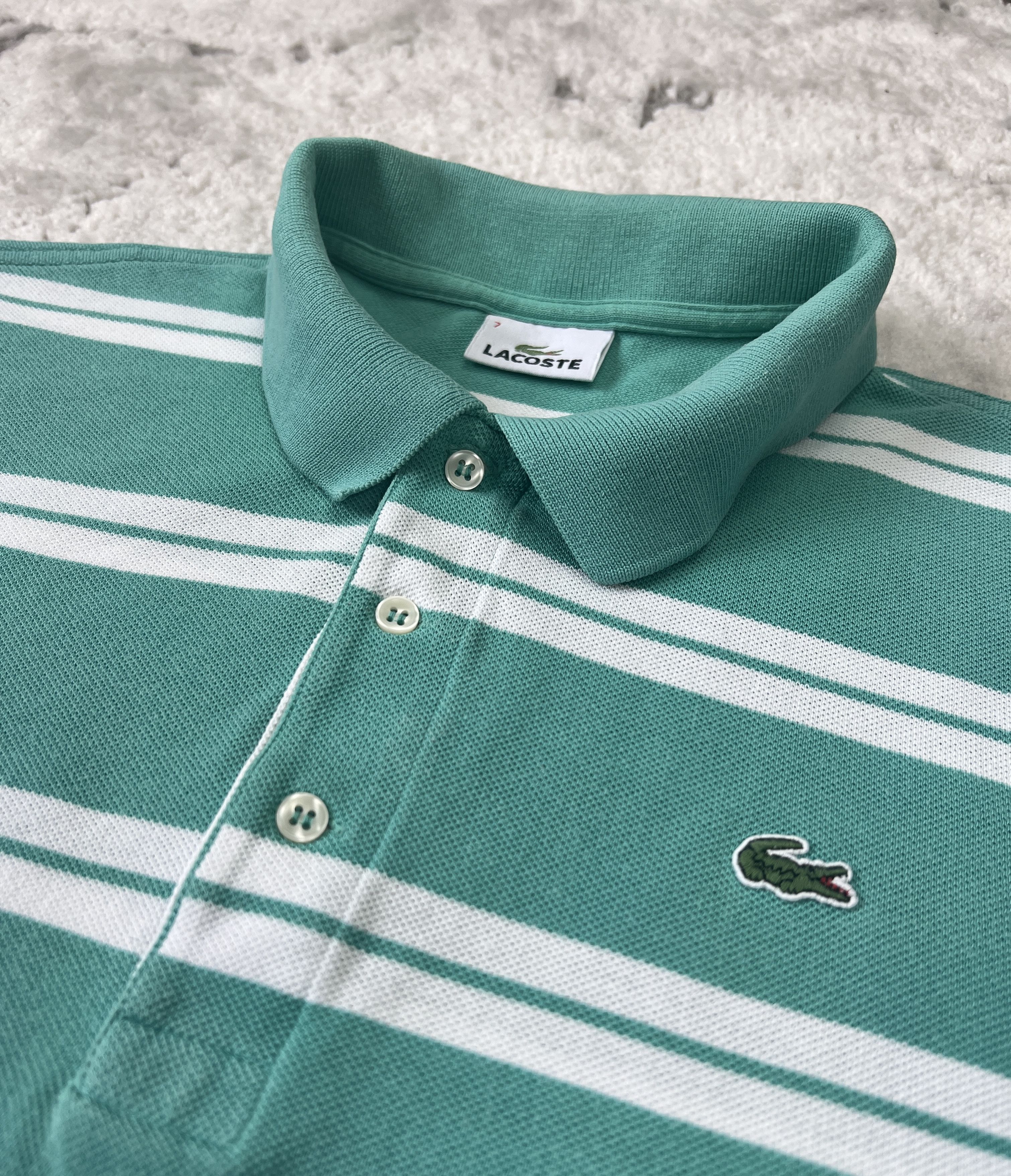 Lacoste × Vintage Vintage Lacoste Striped Polo Shirt Devanlay Size 7 Size US L / EU 52-54 / 3 - 4 Thumbnail