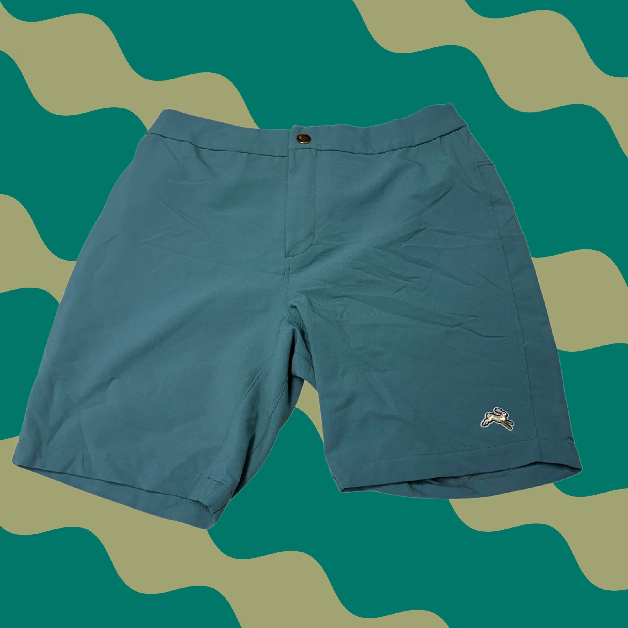Vintage Tracksmith New England Mens Running Shorts Teal Blue M W30 L8 Performance Size US 31 - 1 Thumbnail