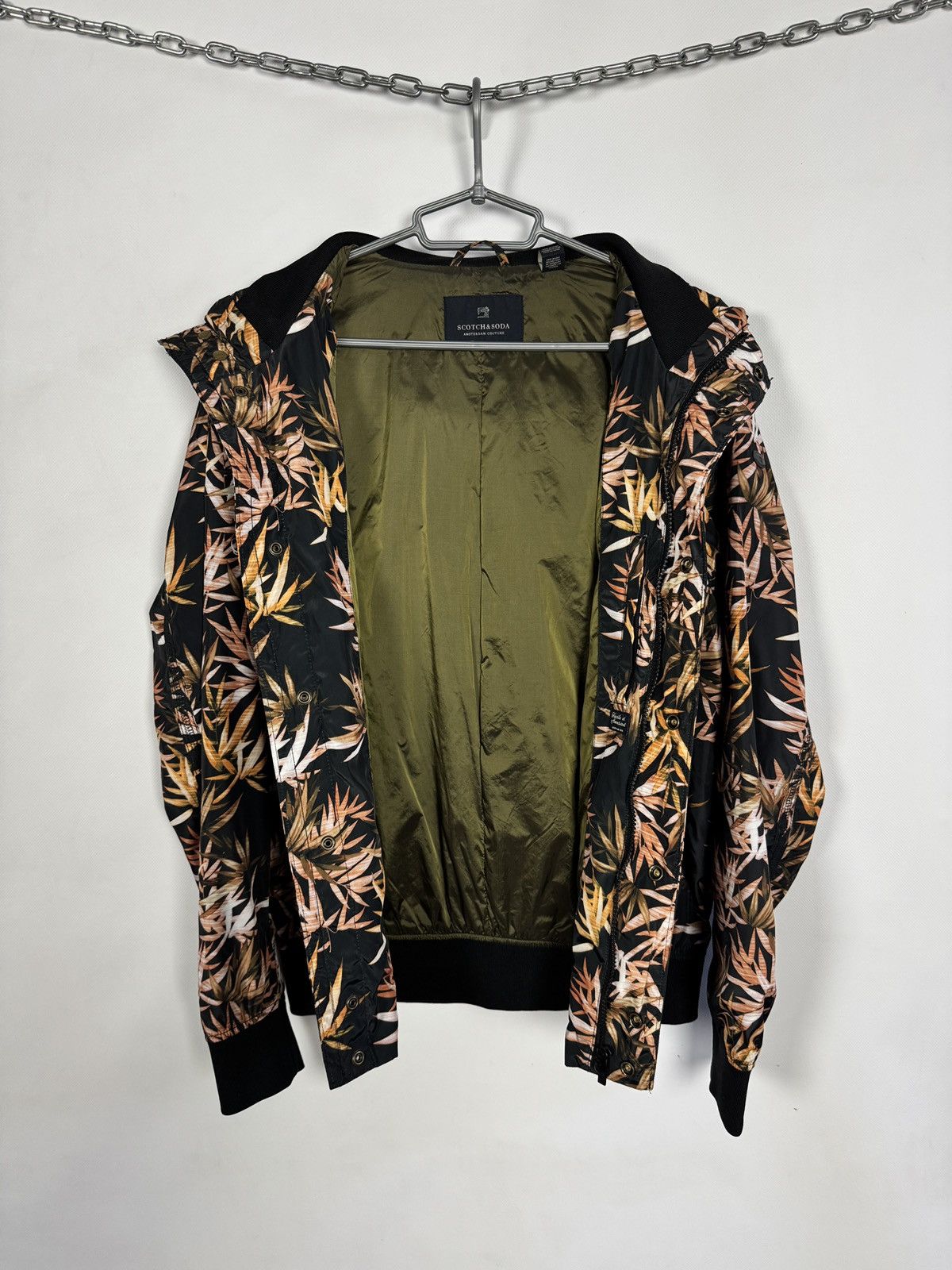 Scotch & Soda Scotch & Soda Lightweight Hooded Jacket Leaf Print Size M Size US M / EU 48-50 / 2 - 8 Thumbnail