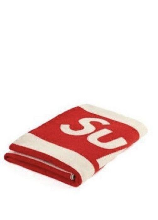Supreme Supreme Faribault Woolen Mill Wool Box Logo Throw Red Size ONE SIZE - 2 Thumbnail