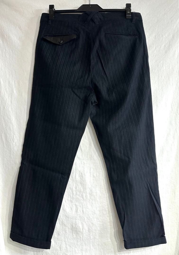 Isamu Katayama Backlash BACKLASH Cotton Wool Stretch Stripe Pants Size US 32 / EU 48 - 2 Thumbnail