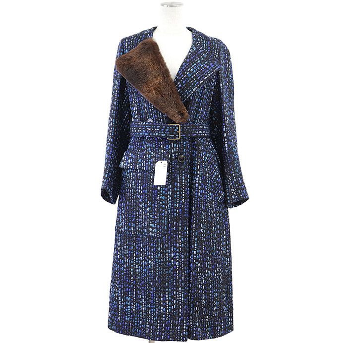 Other Other Dries Van Noten Wool Rabbit Fur Long Coat Natural Material Outerwear DUTY FREE for USA Size ONE SIZE - 1 Thumbnail