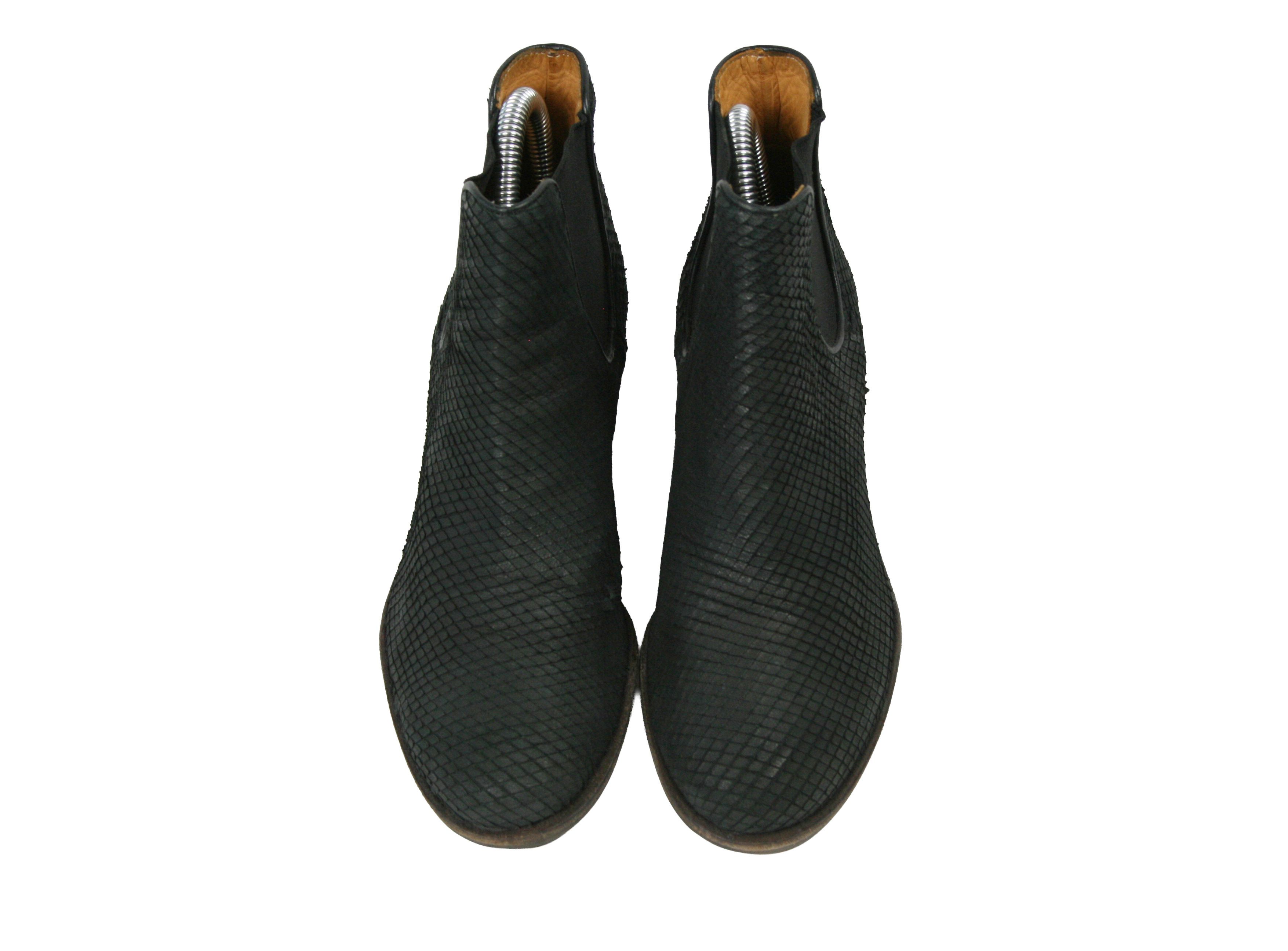 The Last Conspiracy 00S Fish Scales Suede Heeled Ankle Boots Vintage Size US 7 / IT 37 - 8 Thumbnail