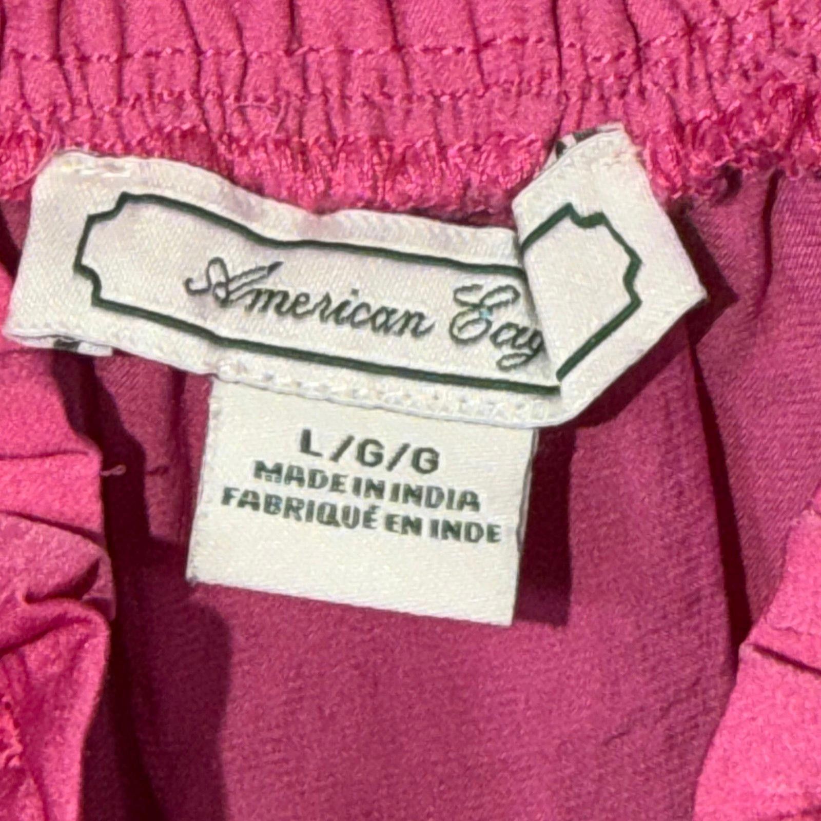 American Eagle Outfitters American Eagle Large Pink Ruffle Tank Top Size L / US 10 / IT 46 - 4 Thumbnail