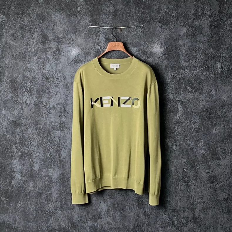Kenzo KENZO Green Cotton Sweater L - dmc Size US L / EU 52-54 / 3 - 1 Thumbnail