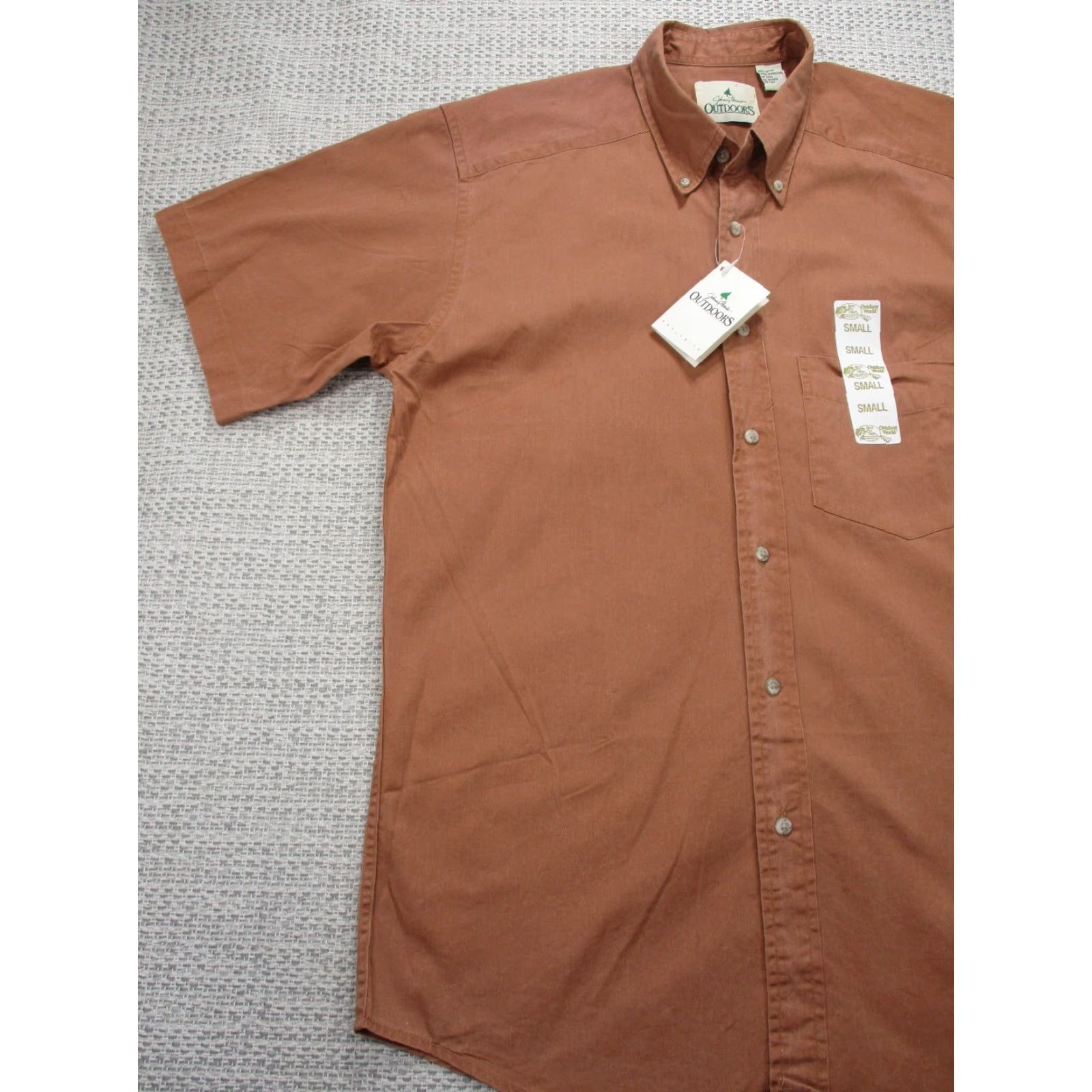 Vintage Johnny Morris Outdoors Shirt Mens Small Short Sleeve Cotton Button-Up New Size US S / EU 44-46 / 1 - 3 Thumbnail
