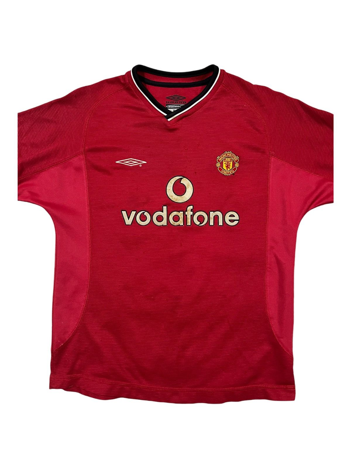 Umbro × Vintage Vintage 2000-02 MU Umbro #Beckham7 Nameset Home Jersey Size US XXS / EU 40 - 3 Thumbnail