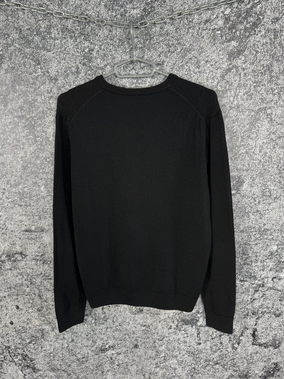 Lacoste Men’s Lacoste V-Neck Pullover Lana Wool Sweater Black Size 4 Size US M / EU 48-50 / 2 - 9 Thumbnail