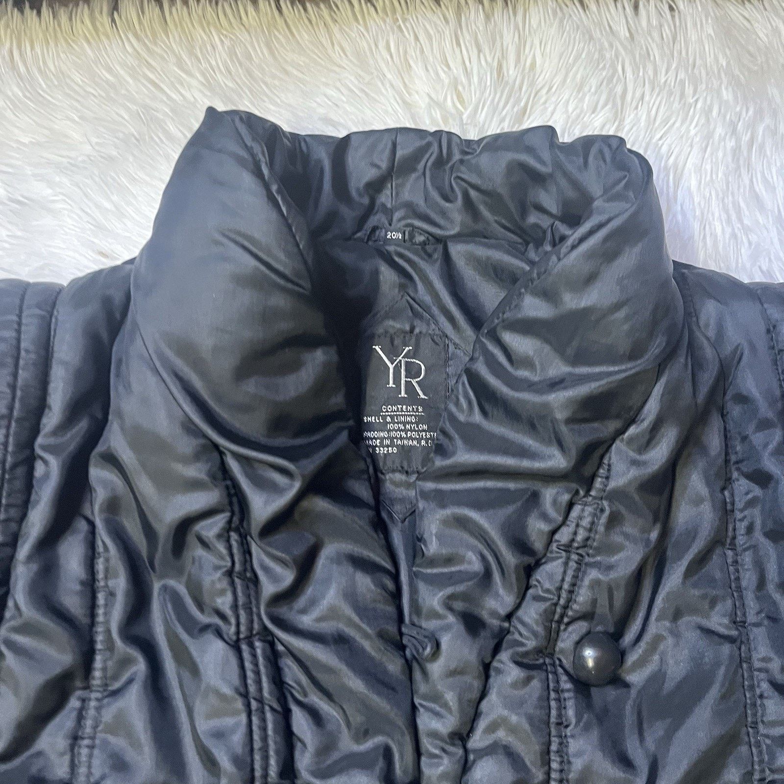 Other Y R Puffer Coat Womens 2XL BLACK Midi Jacket polyester Zip Size XXL / US 16-18 / IT 52-54 - 2 Thumbnail