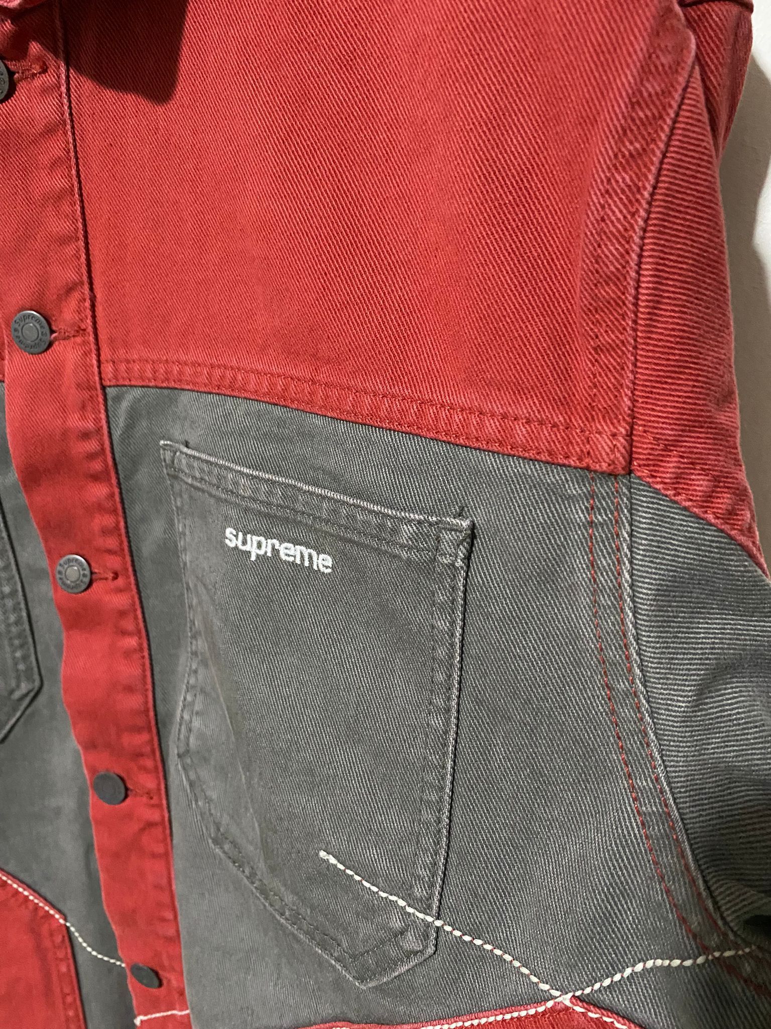 Supreme Supreme 2-Tone Paneled Denim Jacket Size US L / EU 52-54 / 3 - 2 Thumbnail