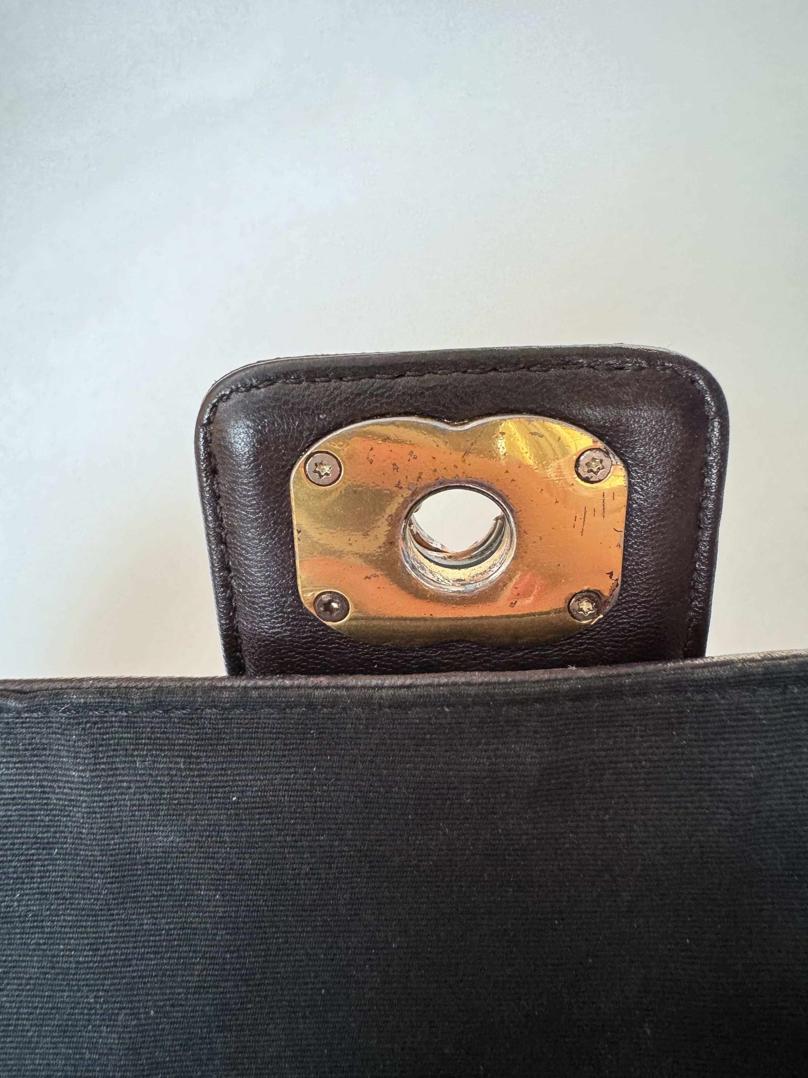 Chanel CHANEL Elegance Flap Bag GHW Lambskin Leather Black Size ONE SIZE - 7 Thumbnail