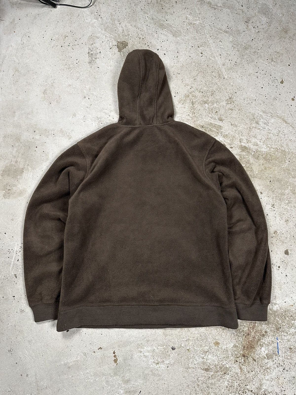Quiksilver × Vintage Vintage Y2K Quiksilver Brown Fleece Sherpa Hoodie Big Logo Size US L / EU 52-54 / 3 - 2 Thumbnail