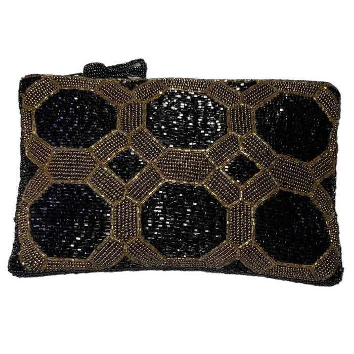 Clutch black and gold