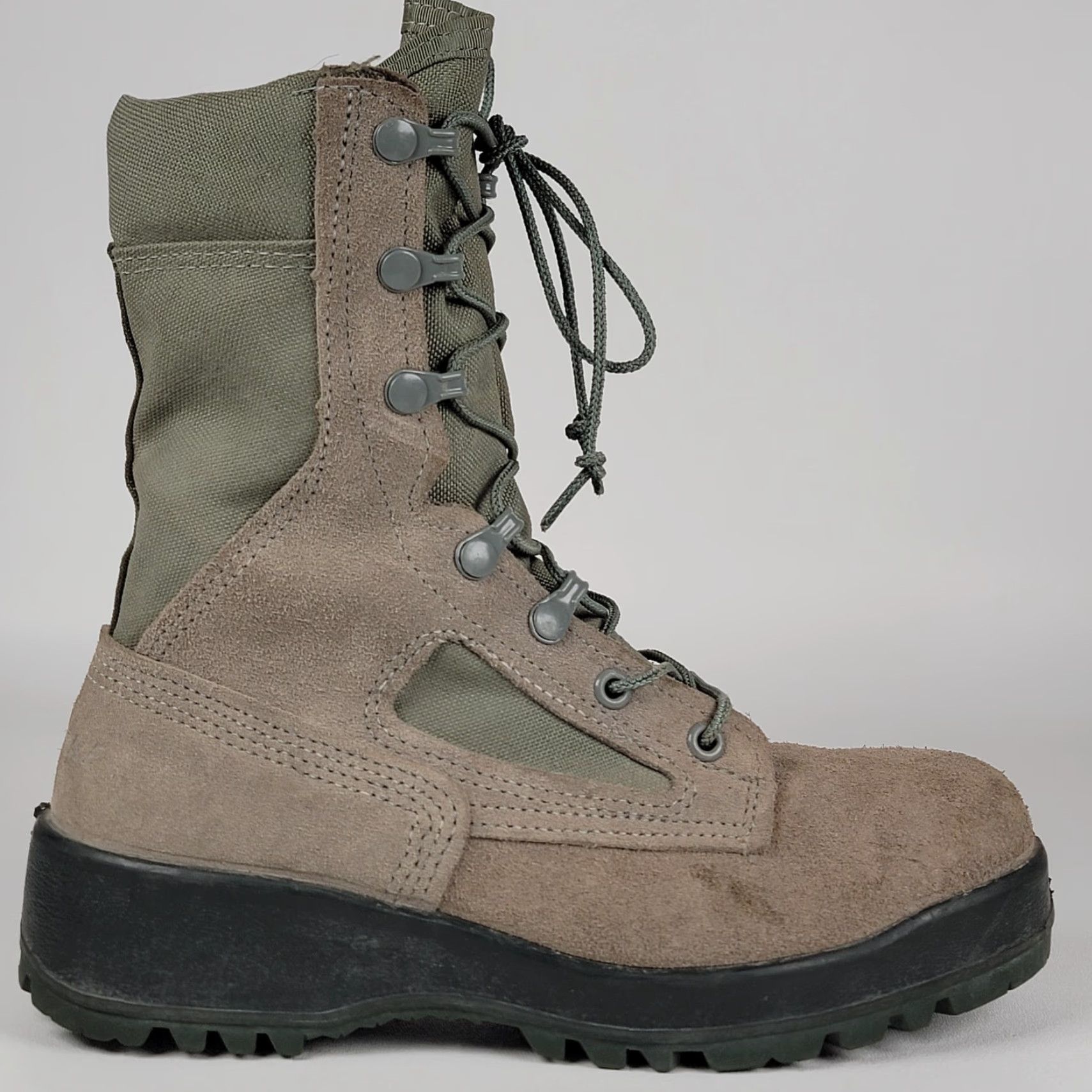 Vintage Belleville 600 ST Boots Mens Size 6R Sage Green Steel Toe Military Tactical USA Size US 5 / EU 37 - 3 Thumbnail