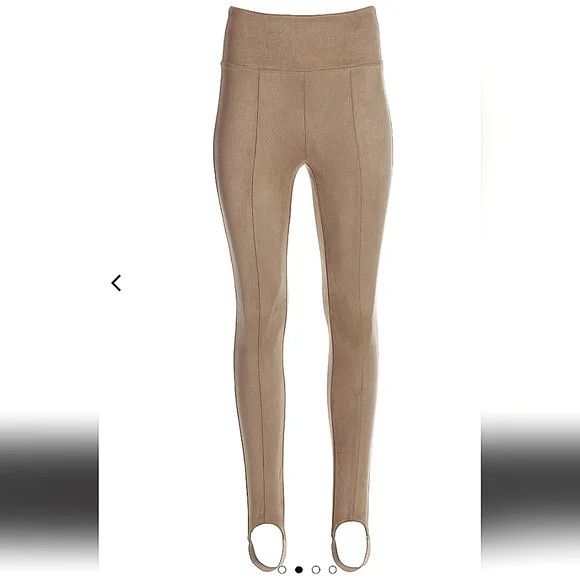 Boston Proper Faux Suede Stirrup Legging Fall Neutral Party Spring Travel Size 26" / US 2 / IT 38 - 3 Thumbnail