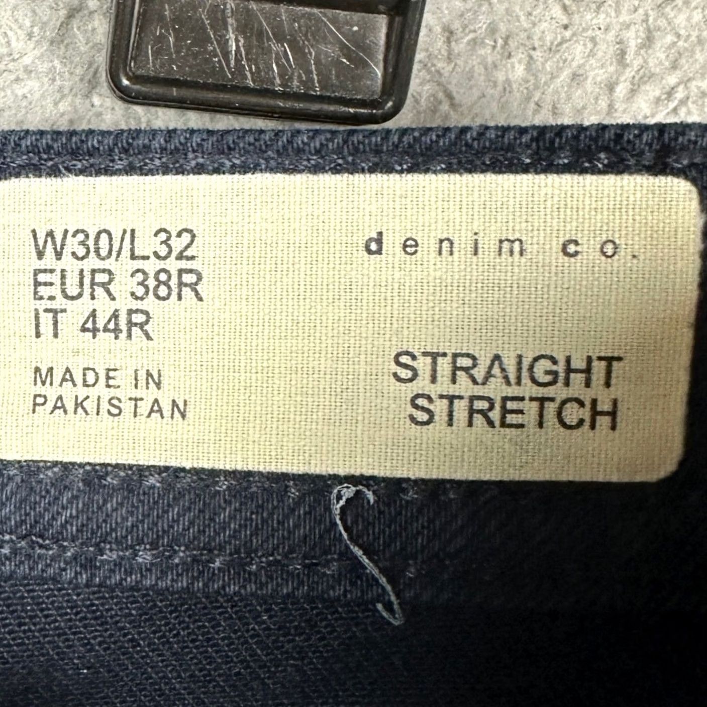 Denim & Co. Denim Co. Jeans Mens 30X32 Navy Blue Straight Leg Dark Wash Stretch Button Fly Size US 30 / EU 46 - 4 Thumbnail