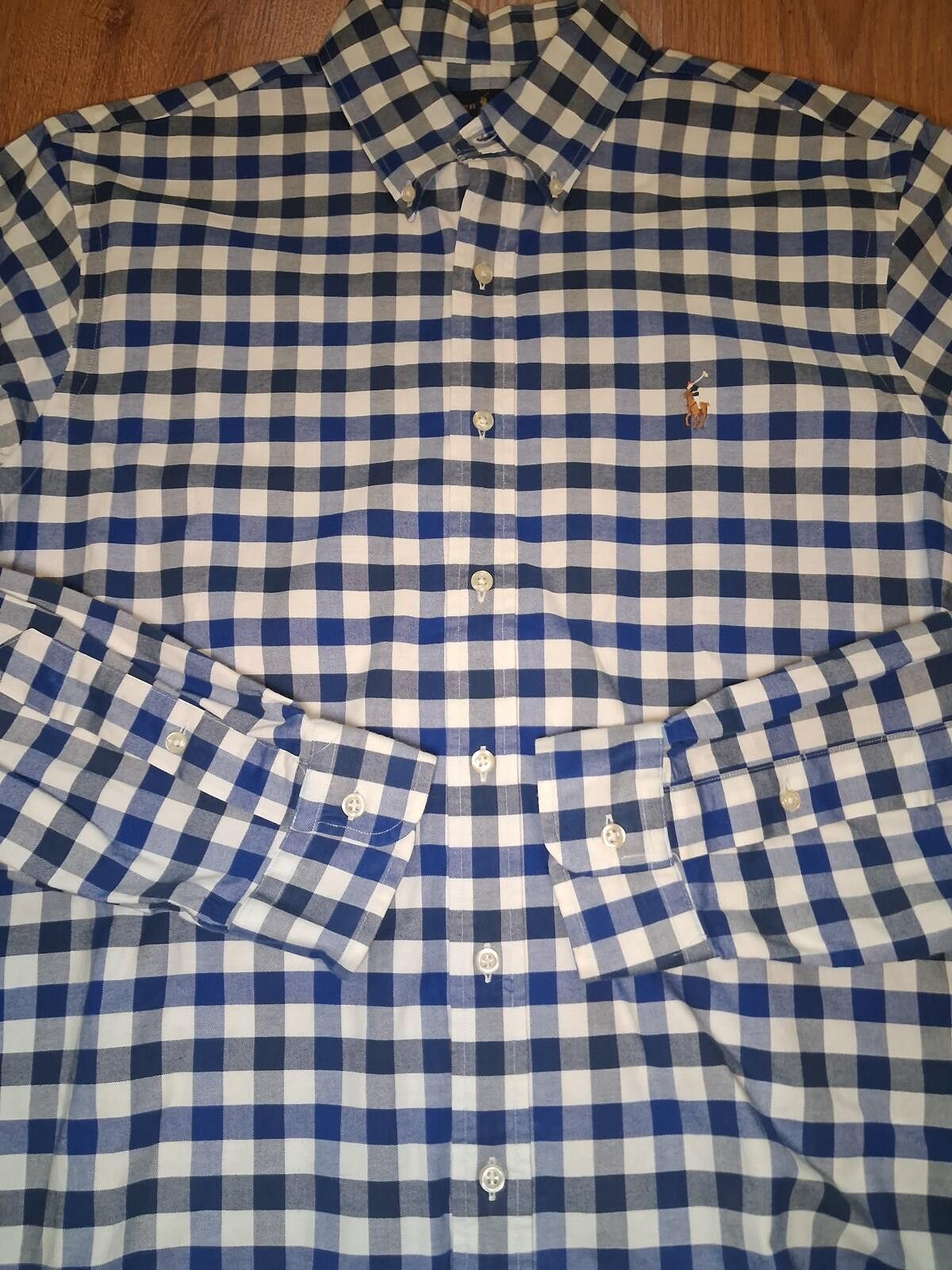 Polo Ralph Lauren Polo Ralph Lauren Button Up Shirt Large Blue Check Cotton Size US L / EU 52-54 / 3 - 6 Thumbnail