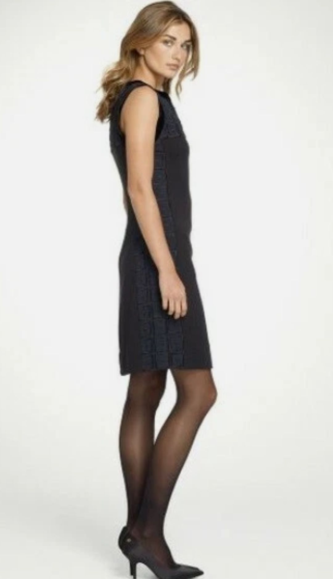 Tory Burch Tory Burch Denice Black Wool Silk Dress Size S Size S / US 4 / IT 40 - 3 Thumbnail