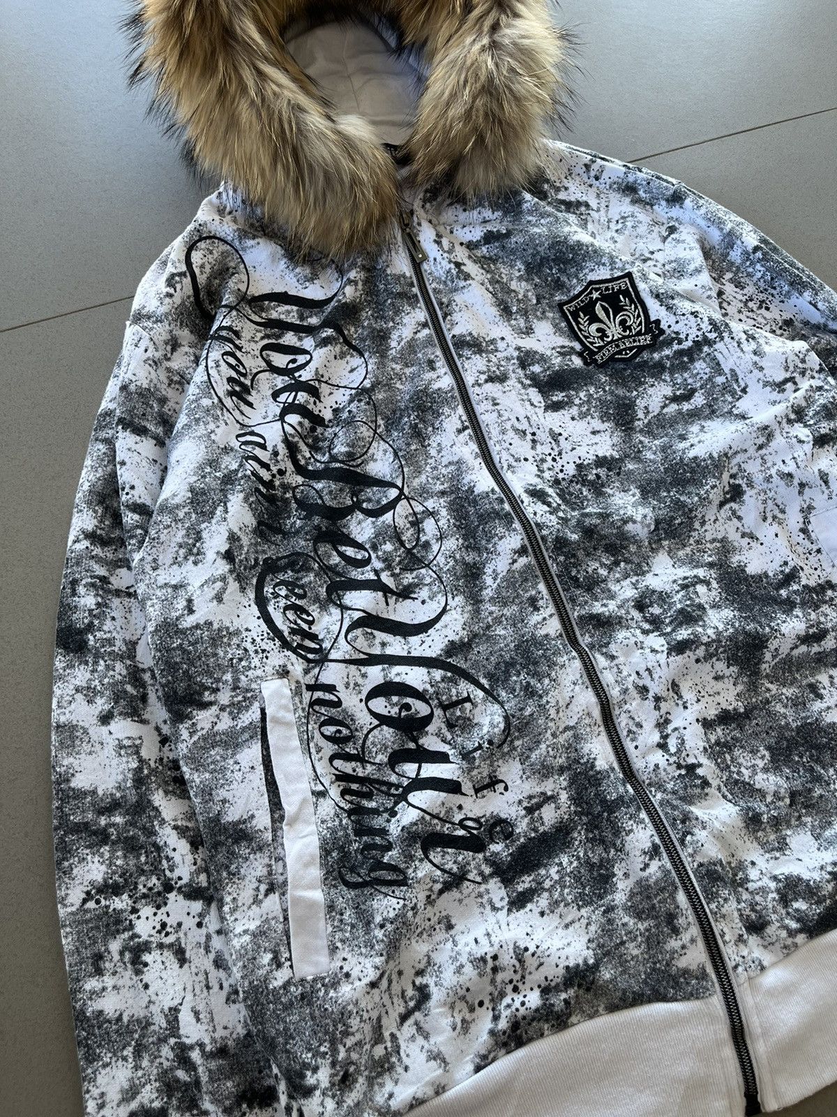 14th Addiction JAPANESE WILD LIFE FUR ZIP HOODIE GOTHIC SEDITIONARIES PUNK Size US L / EU 52-54 / 3 - 5 Thumbnail
