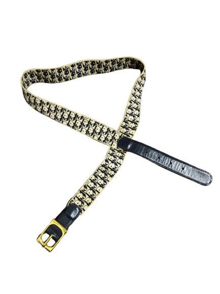 Christian Dior Monsieur Vintage 1980 Christian Dior Elastic Oblique Monogram Belt Size ONE SIZE - 1 Thumbnail