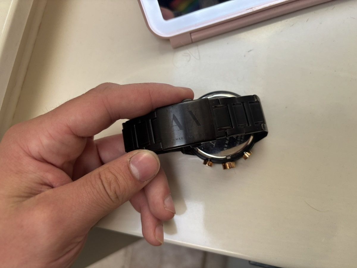 Armani Exchange Armani Exchange Black & Rose Gold Chronograph Watch Size 40 - 3 Thumbnail