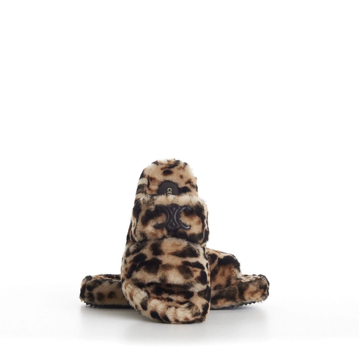 Celine Shearling Fur Slide Sandals - Leopard Pattern Size US 9.5 / IT 39.5 - 4 Thumbnail