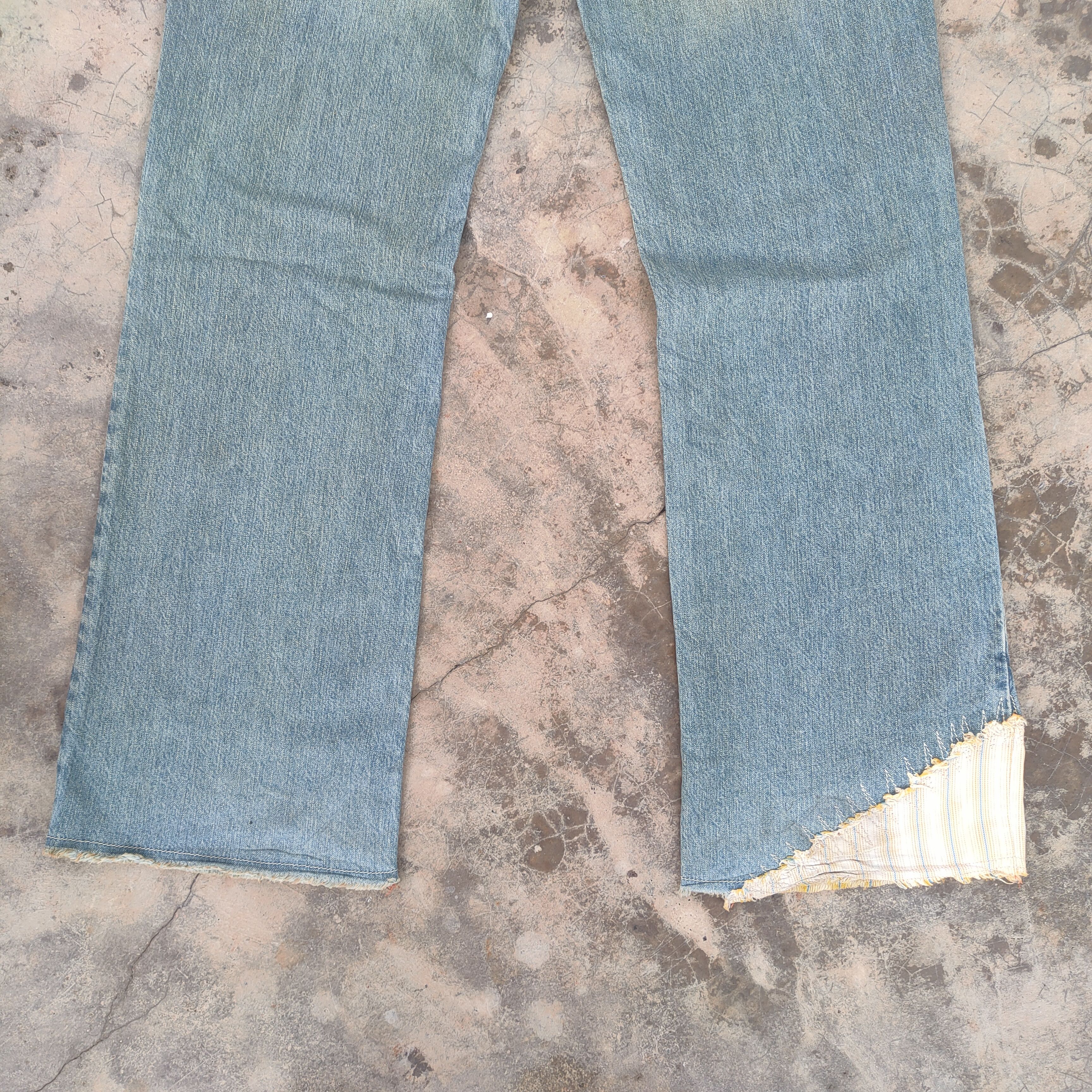 Japanese Brand Vtg japanese flare button fly faded denim jeans pants Size US 32 / EU 48 - 12 Thumbnail
