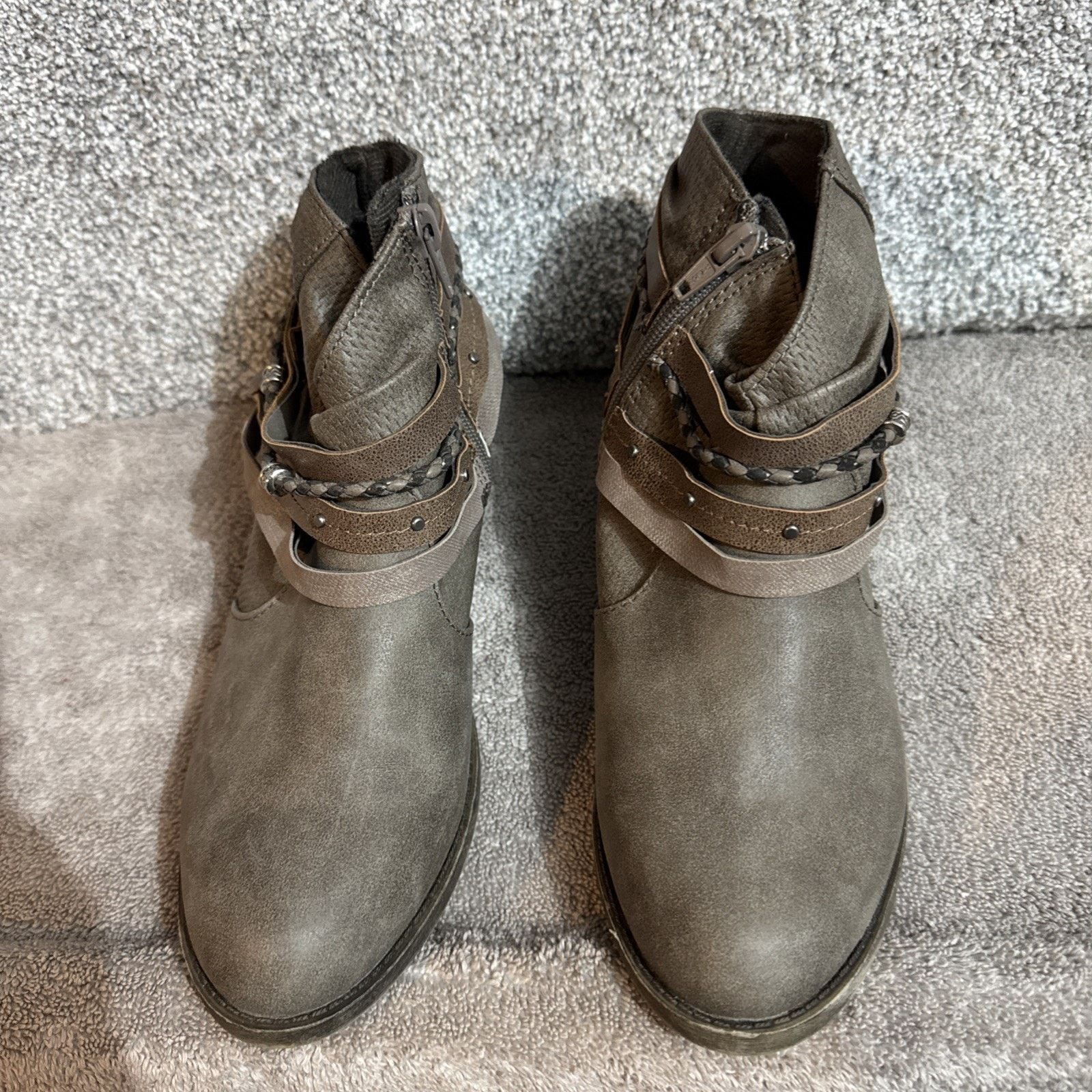 Other Retro Y2K SO Ankle Boots Womens 8 Boho Biker Faux Leather Size US 8 / IT 38 - 4 Thumbnail