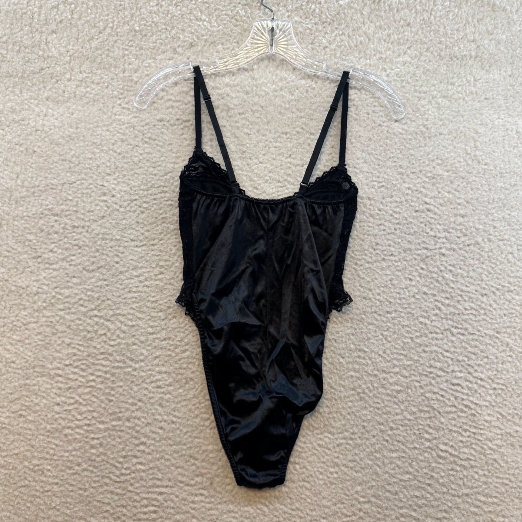 Vintage VINTAGE 90s Y2K Black Lace Bodysuit Slim S Small XS Goth Fairy Victorian Edwardian Slip Look Womens Boys Girls? Size S / US 4 / IT 40 - 4 Thumbnail