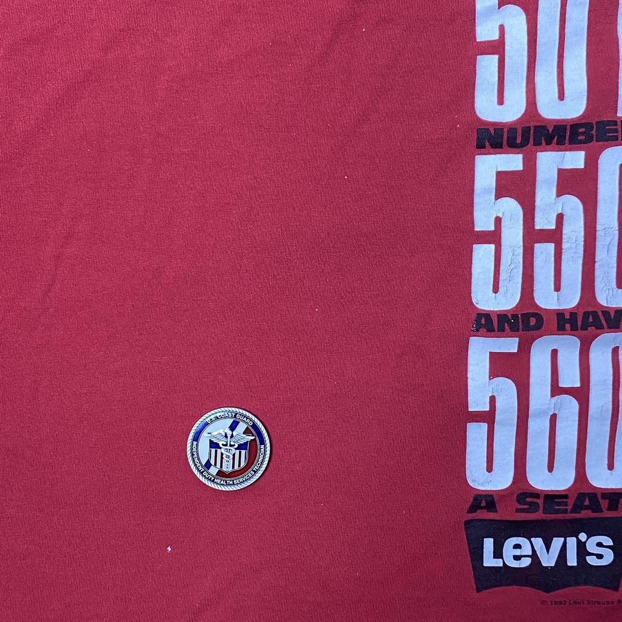 Levi's Vintage Levi's 1993 Red Tee Size Large Size US L / EU 52-54 / 3 - 4 Thumbnail