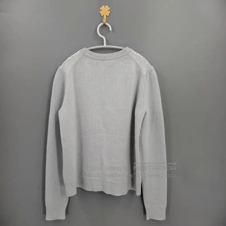 Hermes Hermes Mist Blue Silk Patchwork Knit Top Size XS / US 0-2 / IT 36-38 - 2 Thumbnail