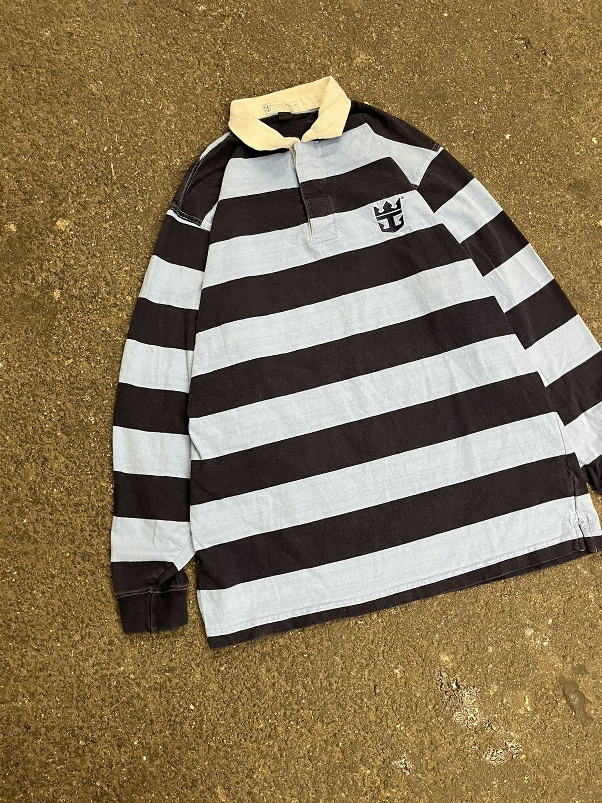 Polo Ralph Lauren × Vintage Rugby stripped vintage shirt hype preppy fall streetwear Size US L / EU 52-54 / 3 - 4 Thumbnail