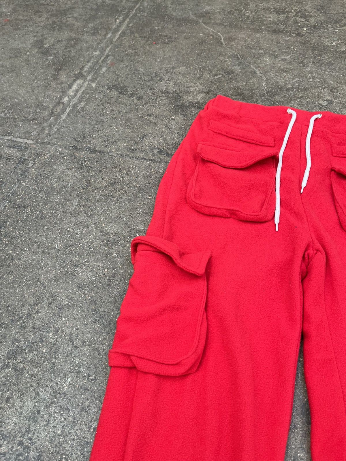 Vintage Cargo Sweatpants Red XXL Size US 36 / EU 52 - 3 Thumbnail