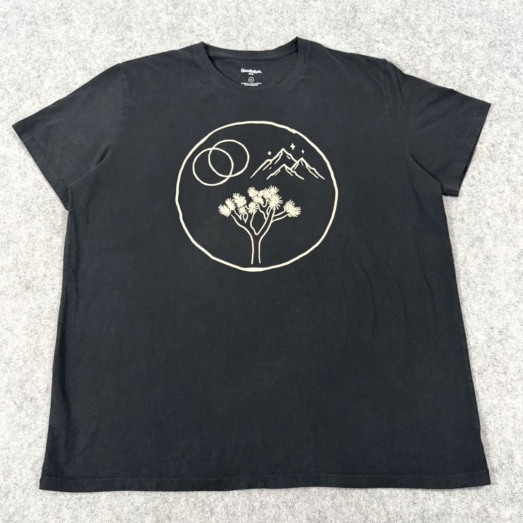 Vintage Goodfellow & Co T-Shirt Men's Graphic Print Joshua Tree Black XXL Regular Chest 51in Short Sleeve Crew Neck Vintage? No (Pre-owned) Size US XXL / EU 58 / 5 - 2 Thumbnail