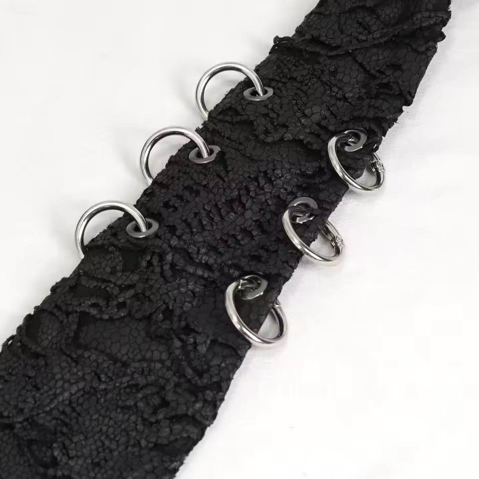 Other Gothic Punk Skull Black Lace Tie Size ONE SIZE - 5 Thumbnail