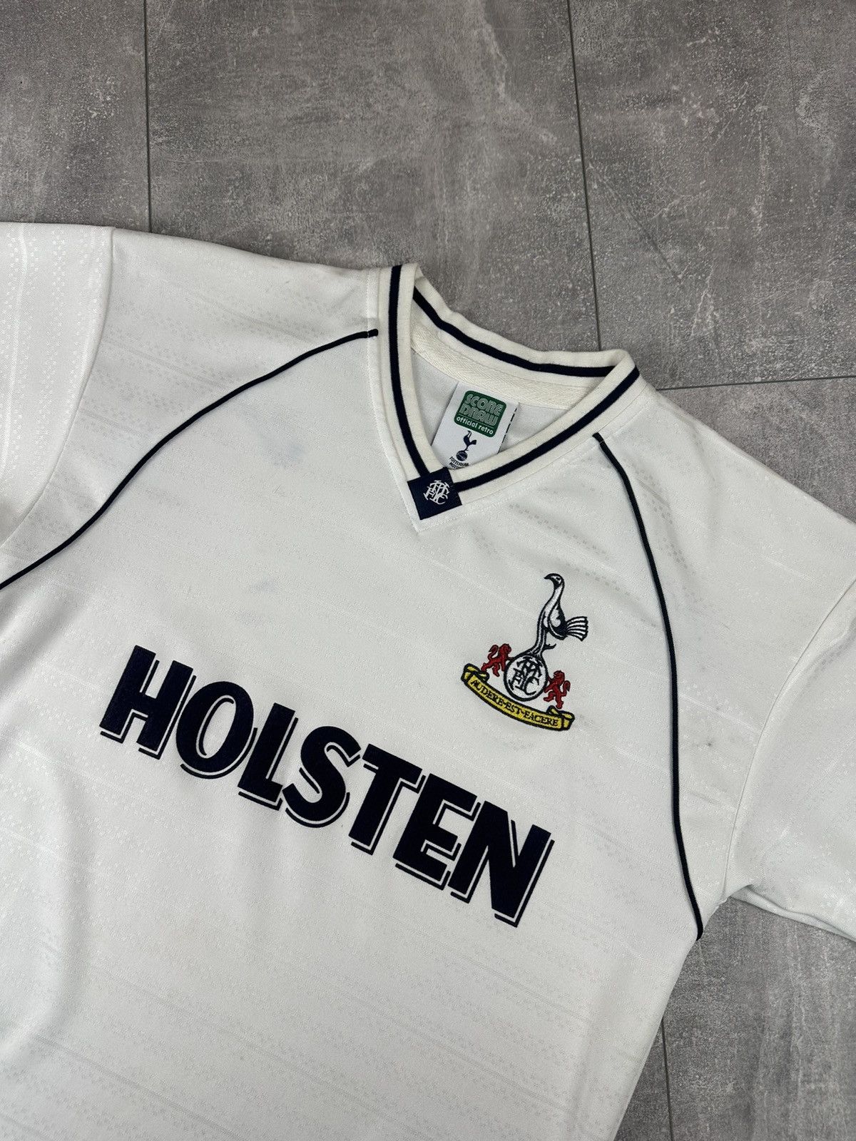 Other Score Draw Tottenham Hotspur 1991 Home Soccer Jersey Shirt Size US S / EU 44-46 / 1 - 2 Thumbnail