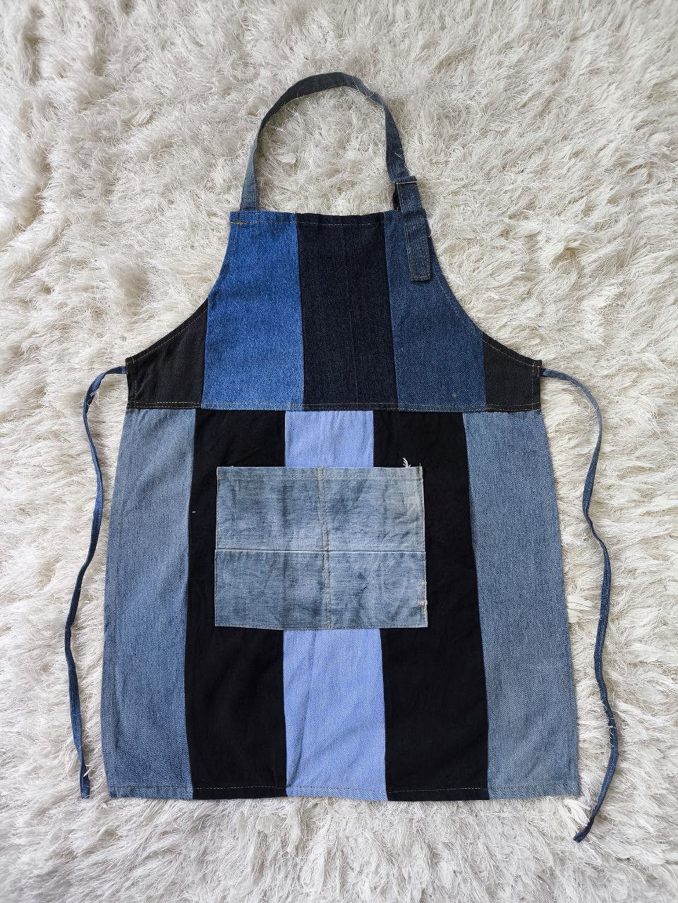 Japanese Brand Japan Brand Denim Patchwork Apron Size ONE SIZE - 1 Thumbnail