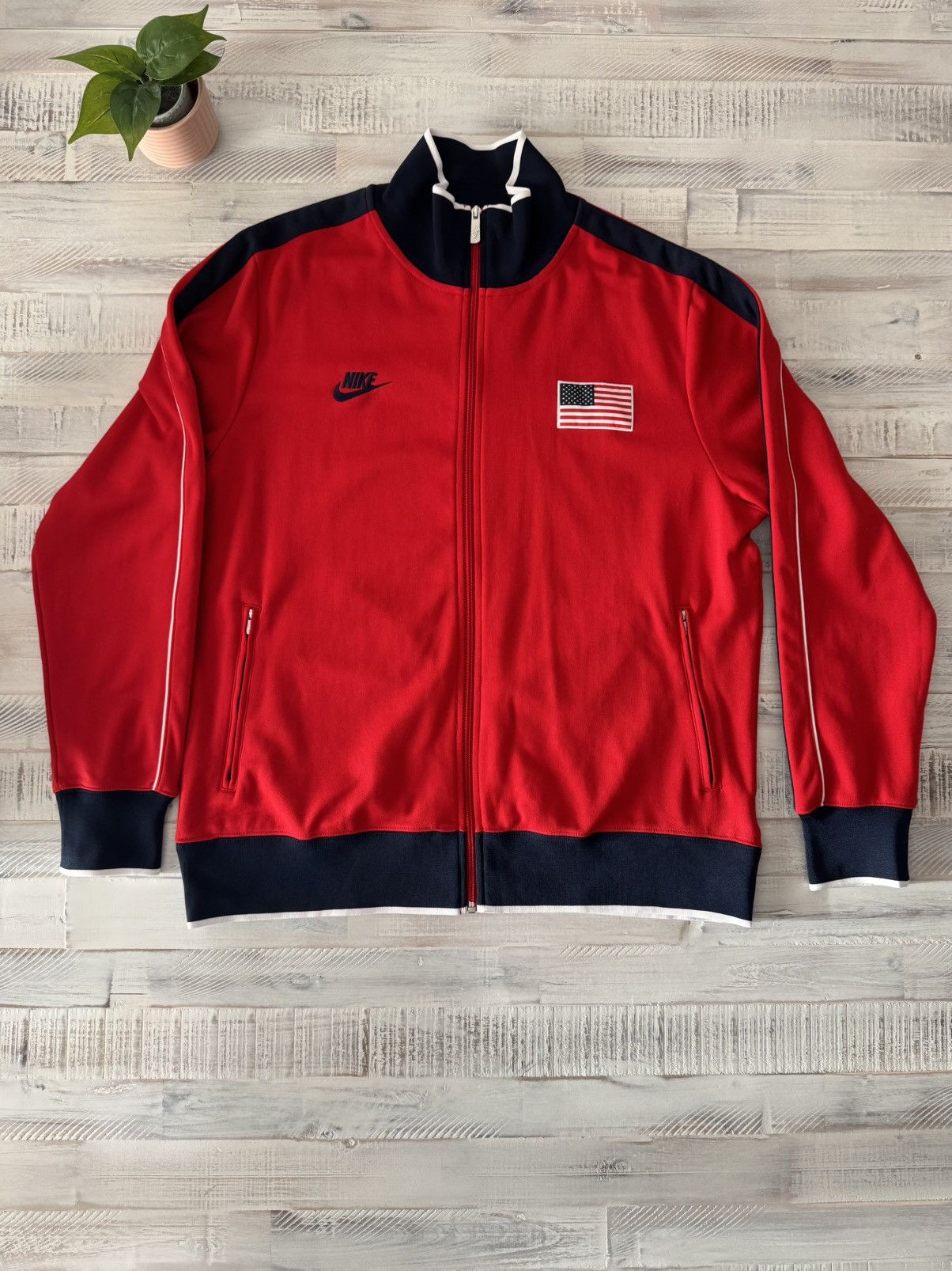 Nike Crazy Nike USA no hoodie zip up Size US L / EU 52-54 / 3 - 1 Thumbnail