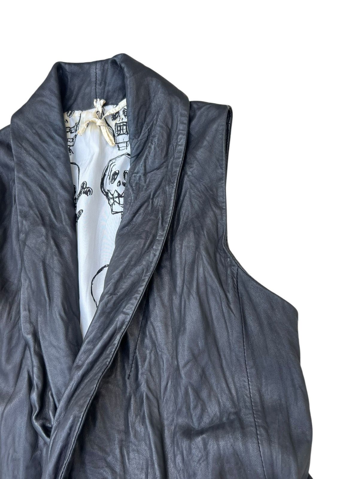 Bajra × Vintage Vintage Bajra Japan Patina Sheepskin Leather Long Vest Size US XS / EU 42 / 0 - 7 Thumbnail